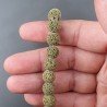 Pietra Lavica Verde Perline Forma Tondo Liscio Satinato-Matte 10mm