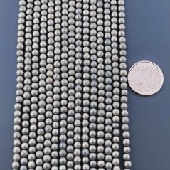 Ematite Perline Forma Tondo Liscio Satinato-Matte 03mm