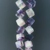 Fluorite Perline Forma Cubetti Satinato-Liscio Foro Diagonale 14mm