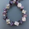 Fluorite Perline Forma Cubetti Satinato-Liscio Foro Diagonale 14mm