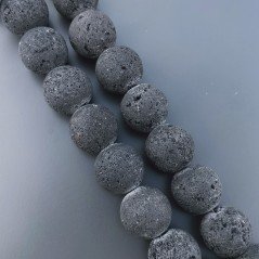 Pietra Lavica Perline Forma Tondo Liscio 18mm
