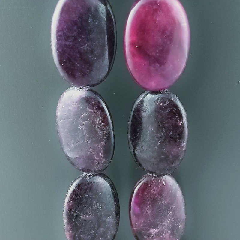 Sugilite Rinforzato in Perline Forma Ovale Piatto Liscio Foro Passante 20X30mm