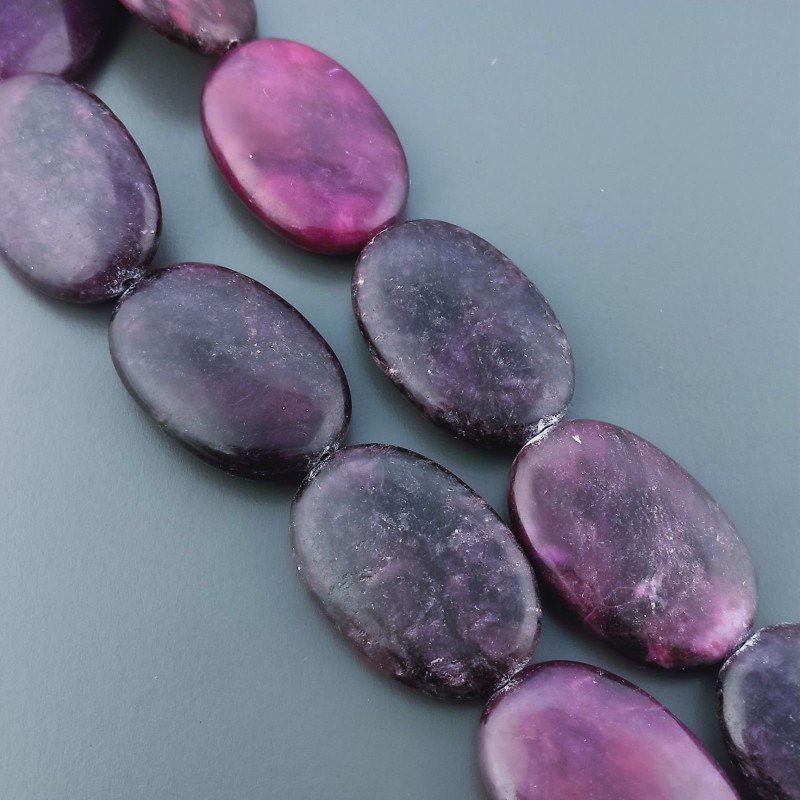 Sugilite Rinforzato in Perline Forma Ovale Piatto Liscio Foro Passante 20X30mm