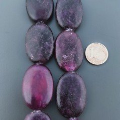 Sugilite Rinforzato in Perline Forma Ovale Piatto Liscio Foro Passante 20X30mm