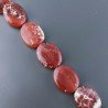 Corniola di Fuoco Naturale in Perline Forma Ovale Piatto Liscio Foro Passante 16X20mm