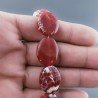 Corniola di Fuoco Naturale in Perline Forma Ovale Piatto Liscio Foro Passante 16X20mm