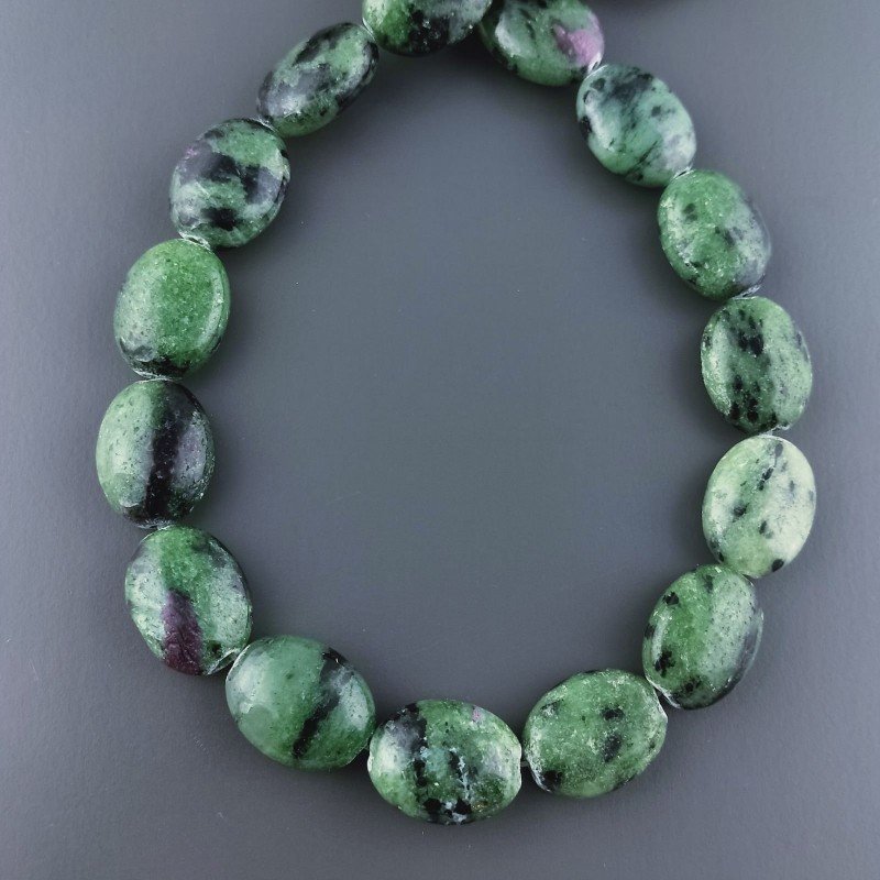 Rubizoisite Naturale in Perline Forma Ovale Piatto Liscio Foro Passante 12X16mm Rubizoisite Naturale in Perline Forma Ovale Piatto Liscio Foro Passante 12X16mm