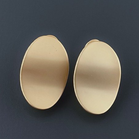 Base Per Orecchini In Zama A Perno Chiuso Forma Fantasia 22X14mm-Dorato 1 paio