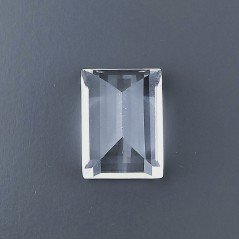 Gemma Sciolta di Cristallo di Rocca Naturale, Taglio Baguette Sfaccettato a Mano, 16x12x8 mm, 13+ ct