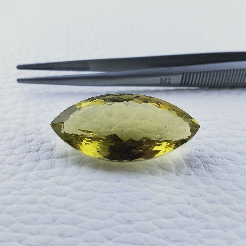 Quarzo Limone Naturale Taglio Marquise Sfaccettato a Mano Gemma Sciolta 16x32mm 28,85 Carati 1pz Quarzo Limone Naturale Taglio Marquise Sfaccettato a Mano Gemma Sciolta 16x32mm 28,85 Carati 1pz