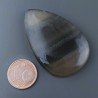 Fluorite Naturale Forma Goccia Piatto Cabochon Liscio Fatto a Mano 45X29mm18,36gm