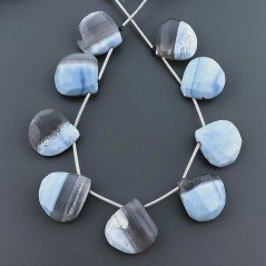 Opale Blu Grigio Naturale Perline Forma Cuore Piatto Sfaccettato a Mano Foro Laterale 10mm-15mm A Mano Opale Blu Grigio Naturale Perline Forma Cuore Piatto Sfaccettato a Mano Foro Laterale 10mm-15mm A Mano