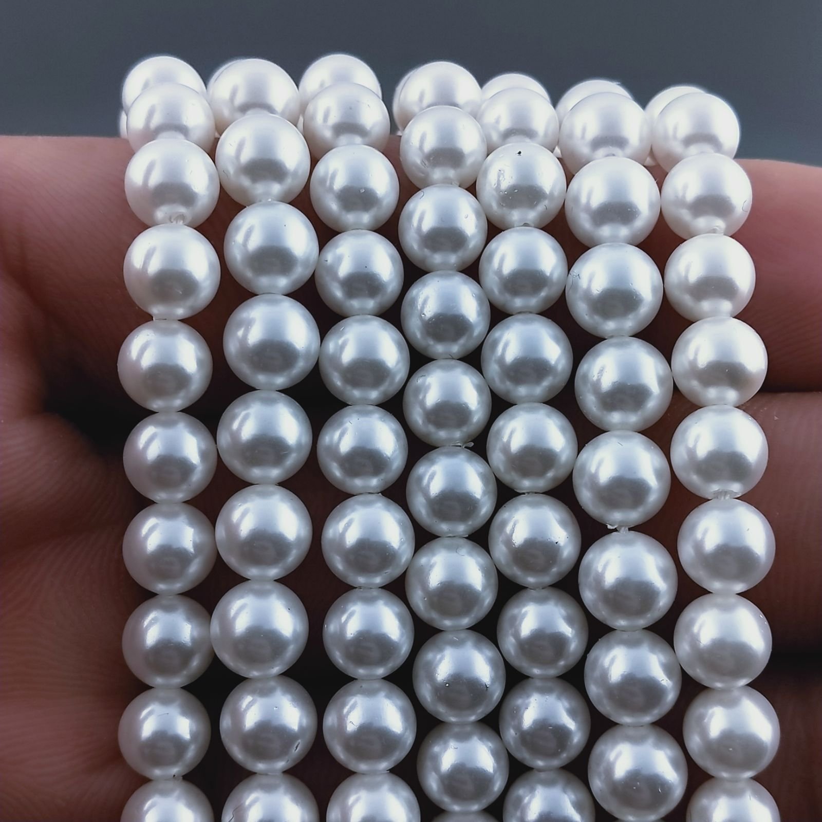 Perle Di Maiorca Bianco Perline Forma Tondo Liscio 06mm