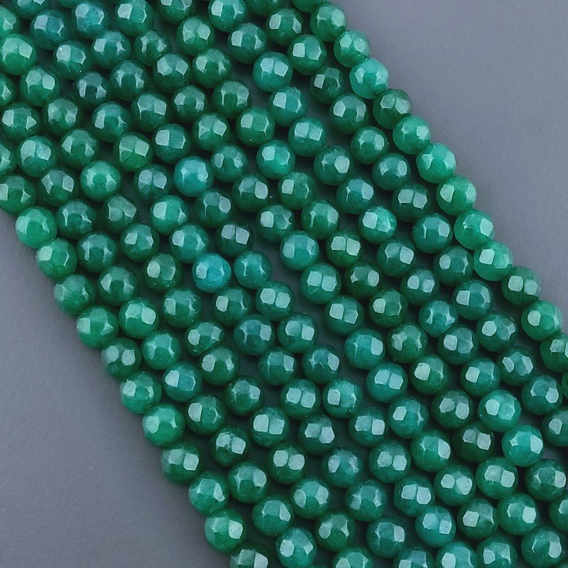 Giada Verde Smeraldo Perline Forma Tondo Sfaccettato 04mm