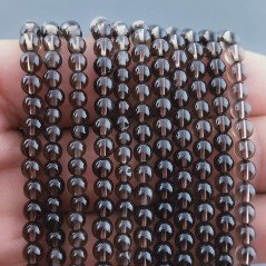 Quarzo Fumé Perline Forma Tondo Liscio 04mm