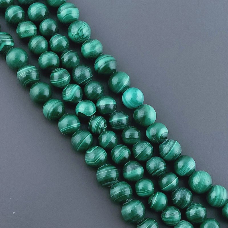 Malachite Naturale Perline Forma Tondo Liscio 5,50mm