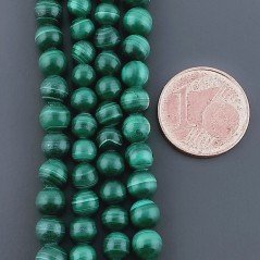Malachite Naturale Perline Forma Tondo Liscio 5,50mm