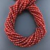 Corniola Rossa Perline Forma Tondo Sfaccettato 04mm