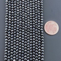 Ematite Naturale Perline Forma Tondo Sfaccettato 03mm