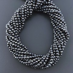 Ematite Naturale Perline Forma Tondo Sfaccettato 03mm