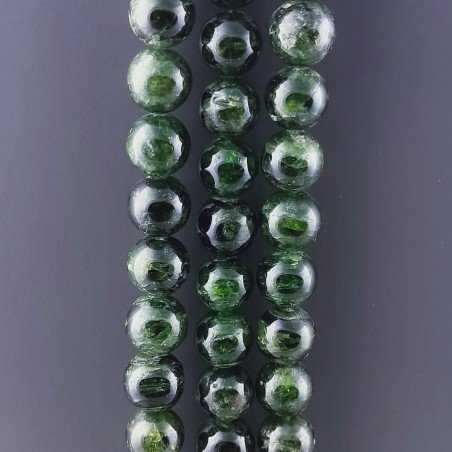 Granato Verde Naturale Perline Forma Tondo Liscio 10mm