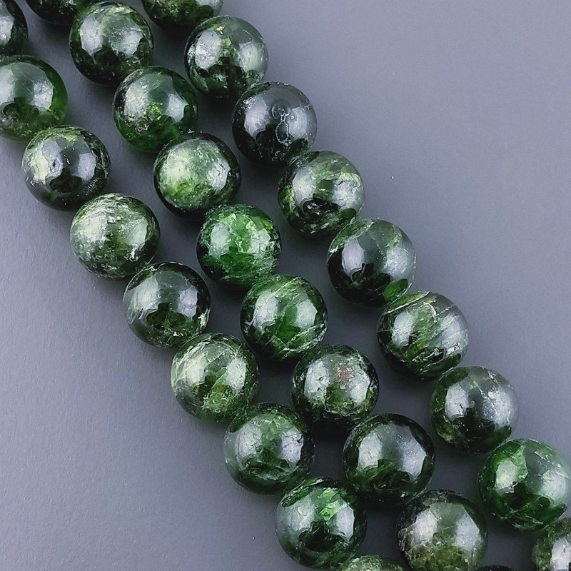 Granato Verde Naturale Perline Forma Tondo Liscio 10mm