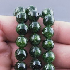 Granato Verde Naturale Perline Forma Tondo Liscio 10mm