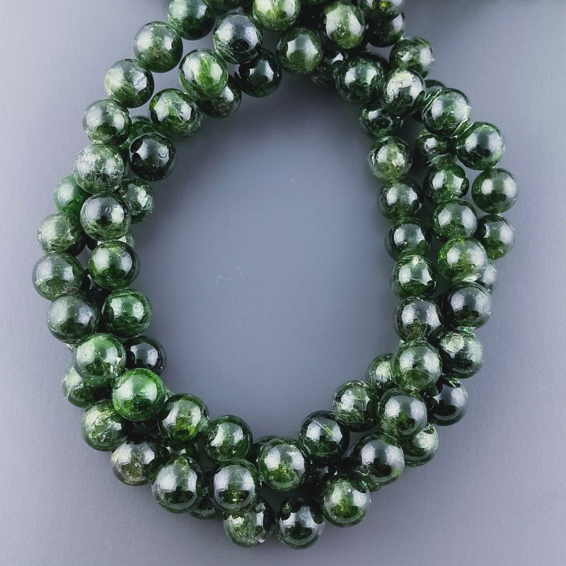 Granato Verde Naturale Perline Forma Tondo Liscio 10mm
