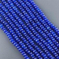 Giada Blu in Perline Forma Rondelle Sfaccettato Foro Passante 03,50mm
