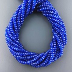 Giada Blu in Perline Forma Rondelle Sfaccettato Foro Passante 03,50mm