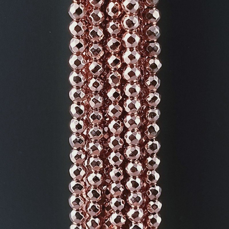 Ematite Rosato Perline Forma Tondo Sfaccettato 03mm