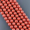 Perle Di Maiorca Rosso Corallo Perline Forma Tondo Liscio 08mm