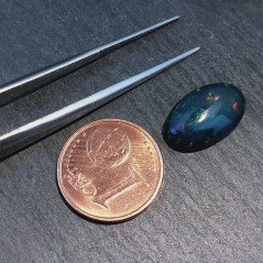 Opale Nero Welo Forma Ovale Cabochon Liscio A Mano 14X9X4mm 2,90 Carati 1pz