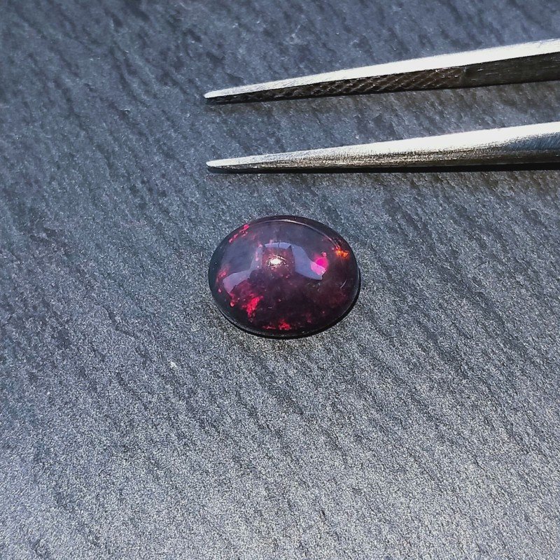 Opale Nero Welo Forma Ovale Cabochon Liscio A Mano 8X6X4mm 1,10+ Carati 1pz