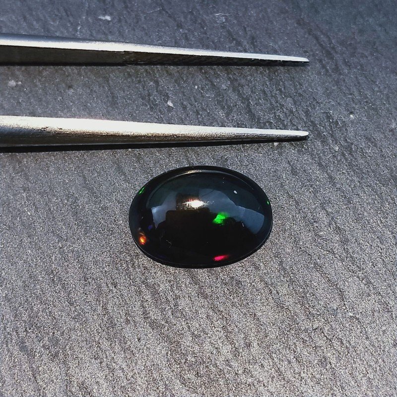 Opale Nero Welo Forma Ovale Cabochon Liscio A Mano 11X8X4mm 2,00 Carati 1pz