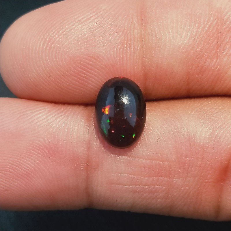 Opale Nero Welo Forma Ovale Cabochon Liscio A Mano 11X7X4mm 1,75 Carati 1pz Opale Nero Welo Forma Ovale Cabochon Liscio A Mano 11X7X4mm 1,75 Carati 1pz