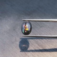 Opale Nero Welo Forma Ovale Cabochon Liscio A Mano 11X7X4mm 1,75 Carati 1pz Opale Nero Welo Forma Ovale Cabochon Liscio A Mano 11X7X4mm 1,75 Carati 1pz