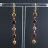 Orecchini In Argento 925 A Nodo Orafo Dorato Con Mokaite Tondo Piatto Briolette Sfaccettato A Mano
