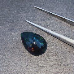 Opale Nero Welo Forma Gocce Cabochon Liscio A Mano 12X8X5mm 2,35 Carati 1pz