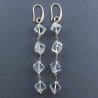 Orecchini In Argento 925 A Nodo Orafo Oro Rosa Con Ametista Verde (Prasiolite) Cubetti Sfaccettato A Mano