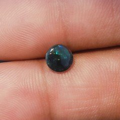 Opale Nero Welo Forma Tondo Cabochon Liscio A Mano 6X3mm 0,65 Carati 1pz