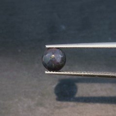 Opale Nero Welo Forma Tondo Cabochon Liscio A Mano 6X3mm 0,65 Carati 1pz