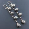 Orecchini In Argento 925 A Nodo Orafo Oro Rosa Con Pirite Naturale Goccia Briolette Sfaccettato A Mano