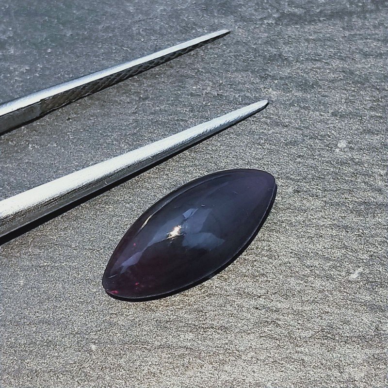 Opale Nero Welo Forma Navetta Cabochon Liscio A Mano 14X6X4mm 0,80 Carati 1pz