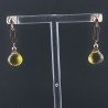 Orecchini Graffetta In Argento 925 A Nodo Orafo Oro Rosa Con Quarzo Citrino Idrotermale Goccia Briolette Sfaccettato A Mano