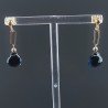 Orecchini Graffetta In Argento 925 A Nodo Orafo Dorato Con Topazio Londra Idrotermale Goccia Briolette Sfaccettato A Mano