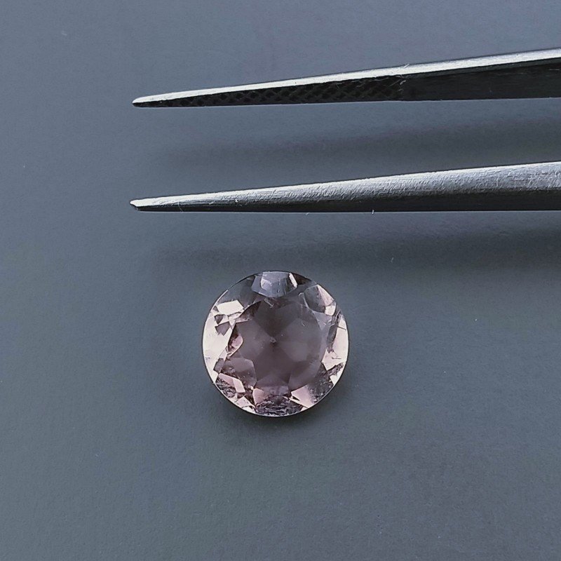Rodolite Idrotermale Forma Tondo Sfaccetata A Mano Gemma Sciolte 8X3mm 1,40 Carati 1pz