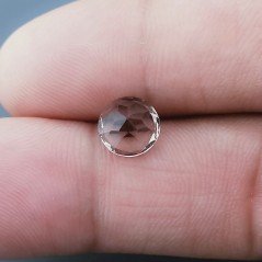 Rodolite Idrotermale Forma Tondo Sfaccetata A Mano Gemma Sciolte 8X3mm 1,40 Carati 1pz