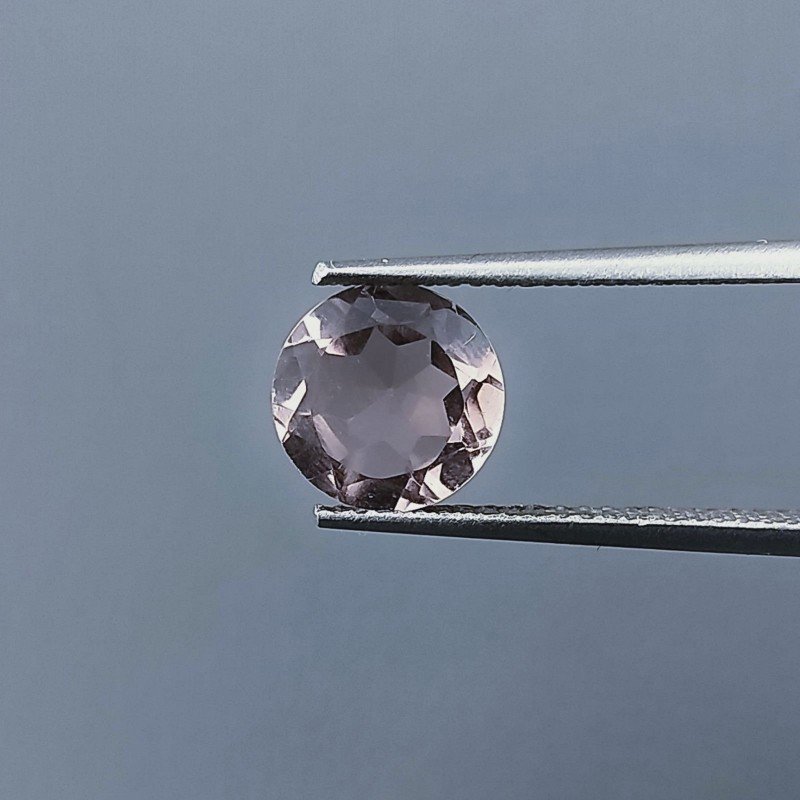 Rodolite Idrotermale Forma Tondo Sfaccetata A Mano Gemma Sciolte 8X3mm 1,40 Carati 1pz