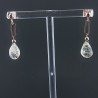 Orecchini Graffetta In Argento 925 A Nodo Orafo Oro Rosa Con Quarzo Rutillato Oro Goccia Briolette Sfaccettato A Mano